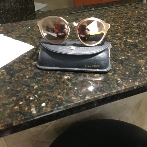 Linda Farrow Mirrored Sunglasses New $1100 - Picture 1 of 4